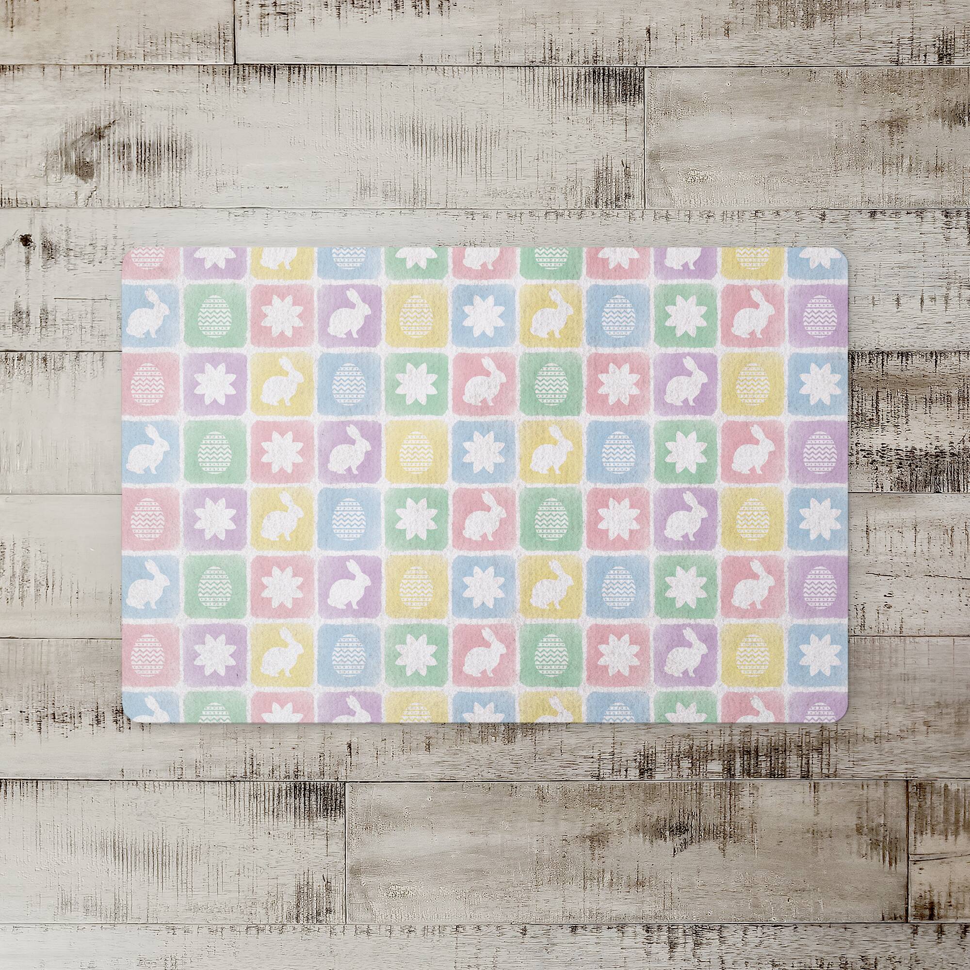 Easter Block Pattern 18" x 27" Floor Mat
